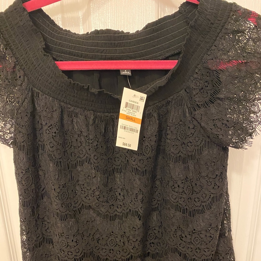 BNWT. INC ladies off the shoulder lace blouse/top
